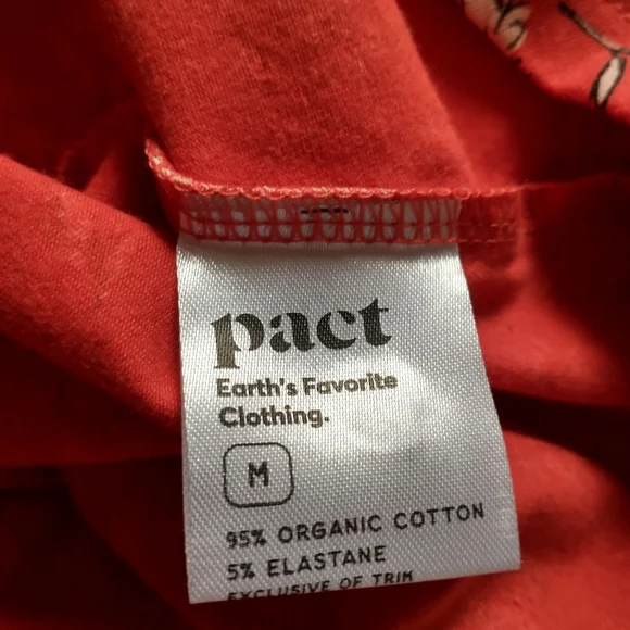 Pact organic cotton fit and flare red floral dress - Picture 5 of 6